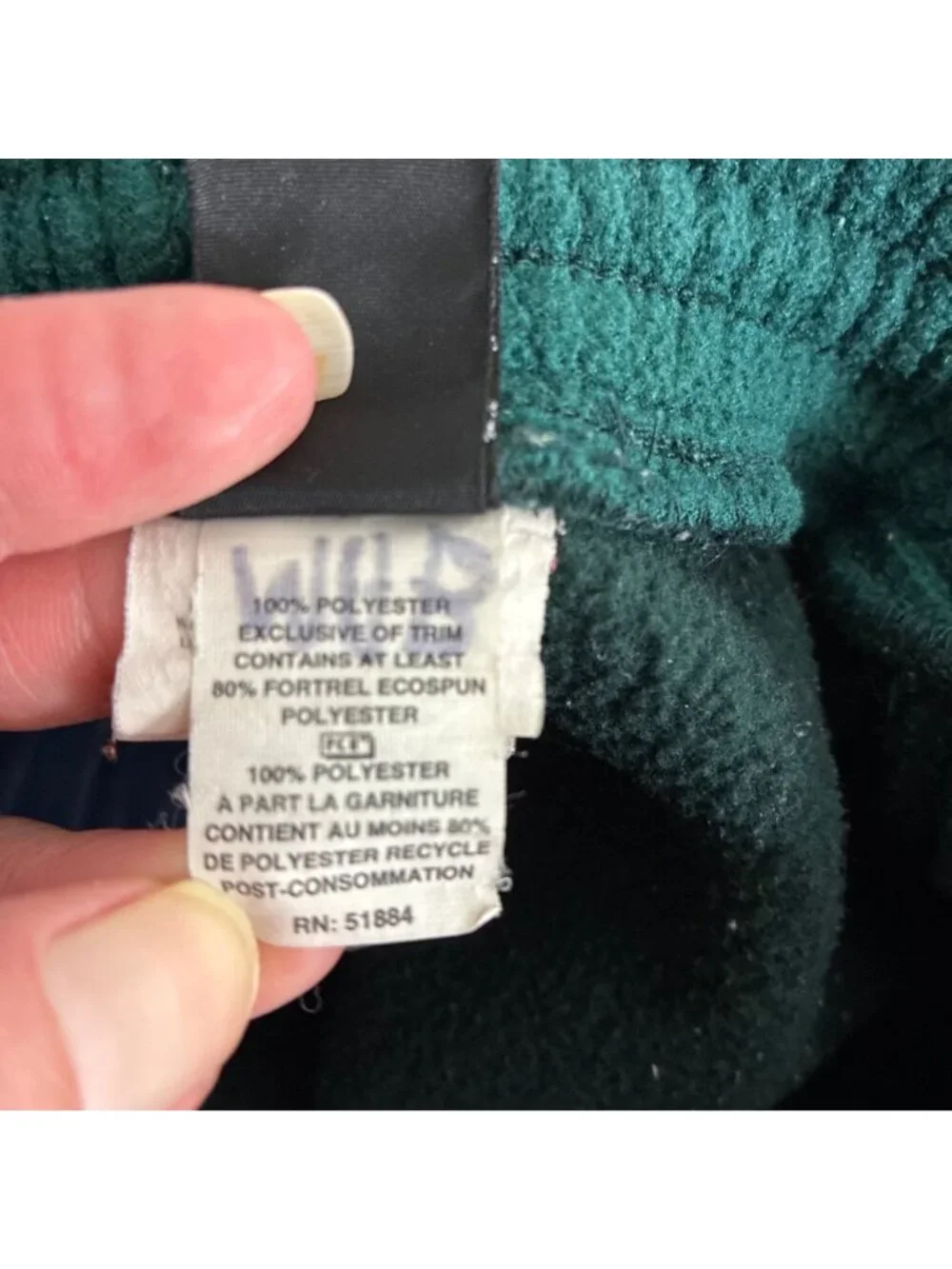 VTG 1993 Patagonia Synchilla Fleece Pants Green PCR Recycled USA Unisex Small